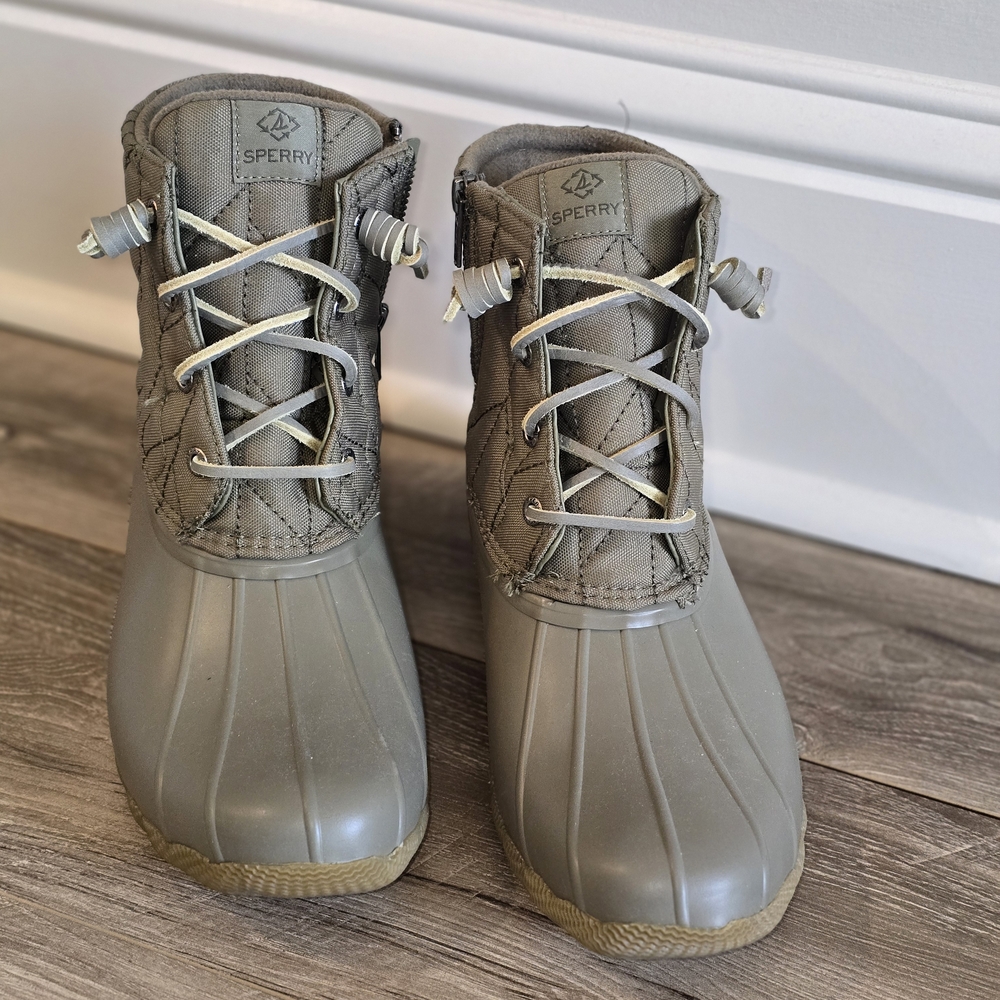Sperry Taupe Duck Boots